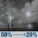 Wednesday Night: A chance of showers and thunderstorms. Mostly cloudy, with a low around 64. Southwest wind 5 to 9 mph. Chance of precipitation is 50%. Wednesday Night: Chance Showers And Thunderstorms