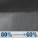 Sunday Night: Rain showers likely before 8pm, then rain showers and patchy fog. Cloudy, with a low around 53. Northeast wind around 3 mph. Chance of precipitation is 80%. Sunday Night: Rain Showers